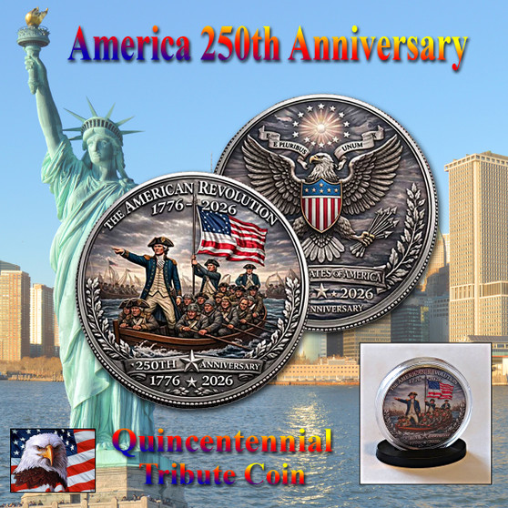 America 250 1 Oz. Tribute Coin - Crossing The Delaware