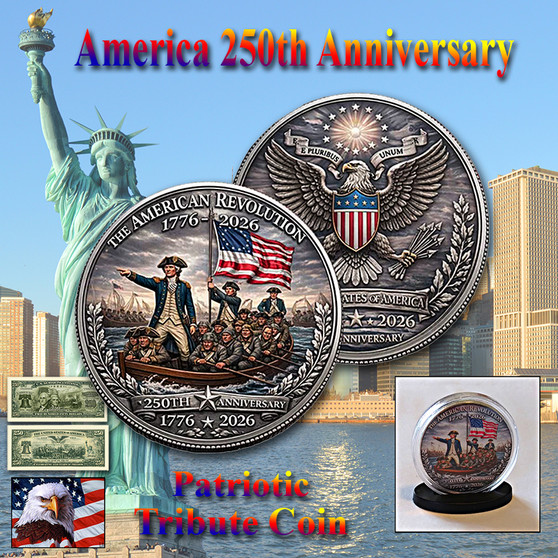 America 250 1 Oz. Tribute Coin - Crossing The Delaware