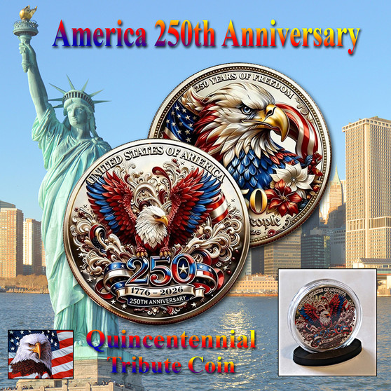 America 250 1 Oz. Tribute Coin - Majestic Eagles