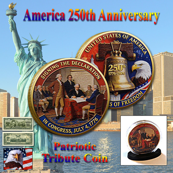 America 250 1 Oz. Tribute Coin - Declaration & Liberty Bell