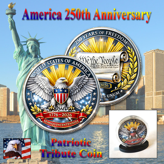 America 250 1 Oz. Tribute Coin - We The People Gold Rays