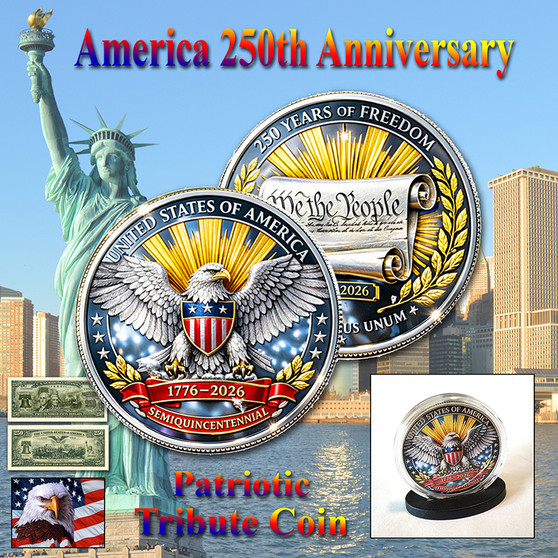 America 250 1 Oz. Tribute Coin - We The People Gold Rays