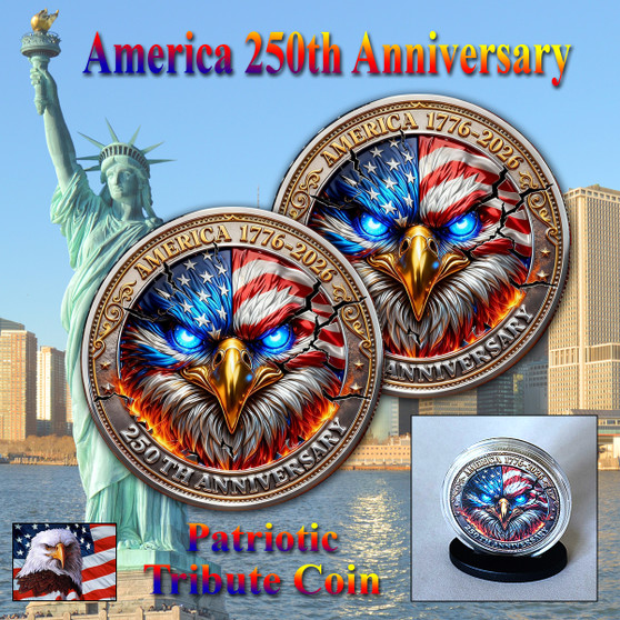 America 250 1 Oz. Tribute Coin - Glowing Eagle