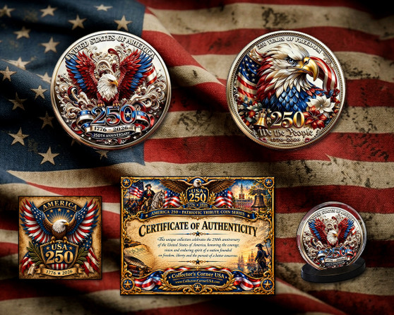 America 250 1 Oz. Tribute Coin - Majestic Eagles