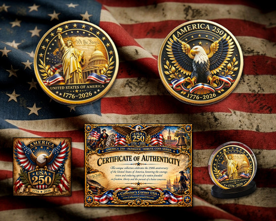 America 250 1 Oz. Tribute Coin - Gold Liberty & Eagle