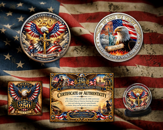 America 250 1 Oz. Tribute Coin - Patriotic Eagle & Sword