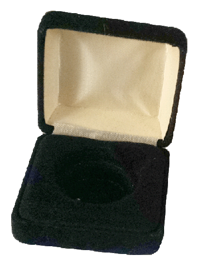 Black Felt Gift Box with Pale Yellow Insert for 1 A-sized Air-Tite