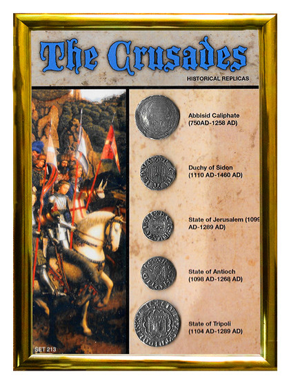 The Crusades Historical Replica Set in 5" x 7" Frame