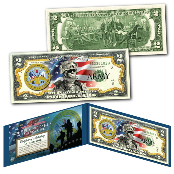 Special Forces Defenders of Freedom Army Commemorative Colorized $2 Bill