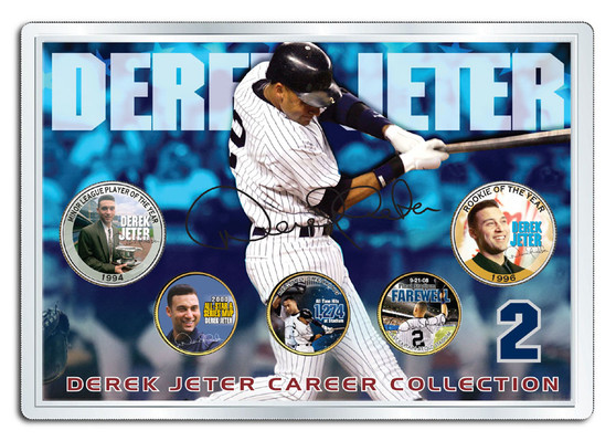 Derek Jeter Career Collection Colorized 5 Coin Set