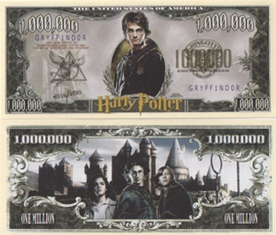 Set of 20 Harry Potter Million Dollar Bills