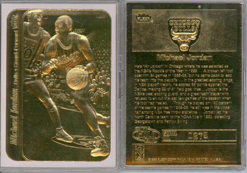 1986 Michael Jordan Fleer Rookie 23K Gold Sculptured Card