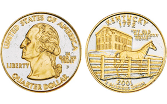 2-Tone Gold State Quarter Yearly Sets in Air-Tites