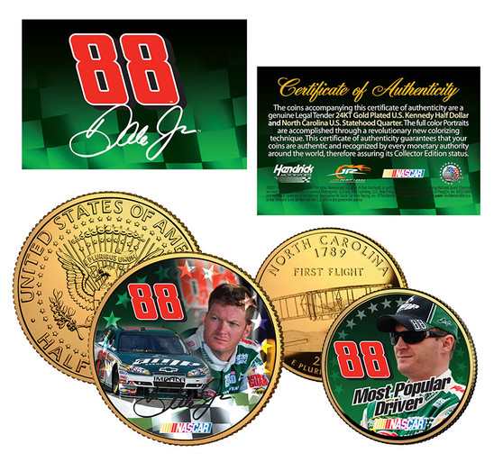 Dale Earnhardt Jr. Most Popular Driver 2 Coin Set