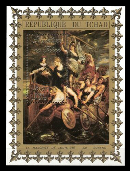 Tchad 1972 Rubens Art Stamp Sheet