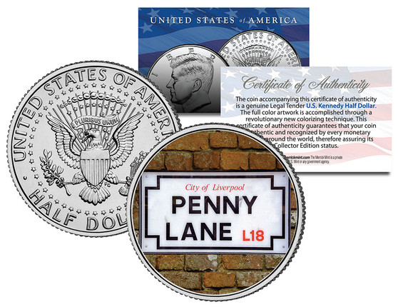 Penny Lane Sign JFK Half Dollar