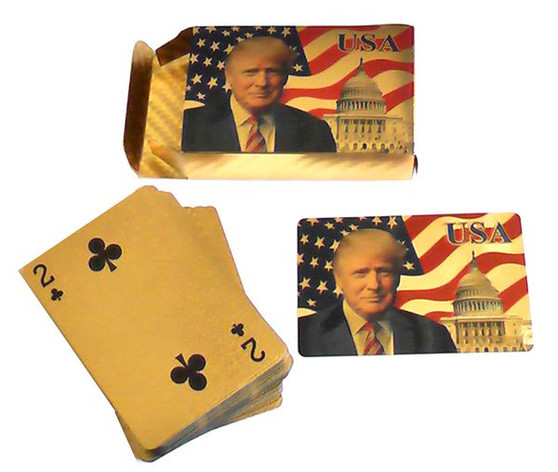 Trump 24K Collectible Gold Plated Poker Cards