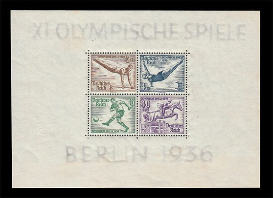 1936 #624-627 Block 5 Berlin Winter Games MNH