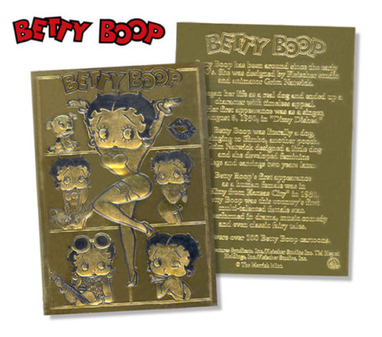 Betty Boop 23K Gold Sculpted Card