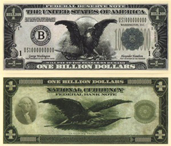 Set of 20 Billion Dollar Eagle Bills