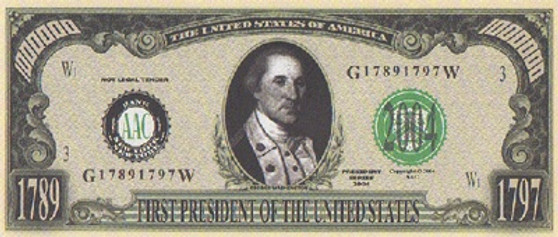 43 U.S. Presidents Novelty Bills