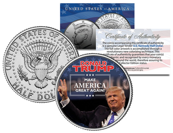 Donald Trump JFK Half Dollar Make America Great Again