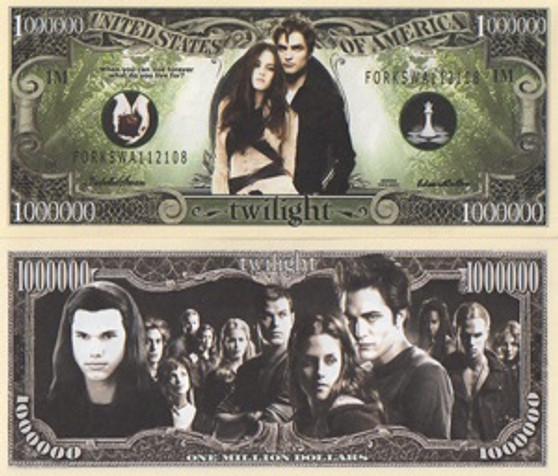 Set of 20 Twilight Movie Million Dollar Bills