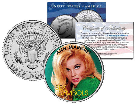 Sex Symbols of the 1960s Individual Colorized JFK Coins
