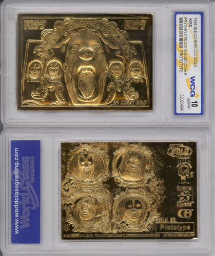 Kiss Gene Simmons Psycho Circus 23K Gold Sculpted Card Graded Gem