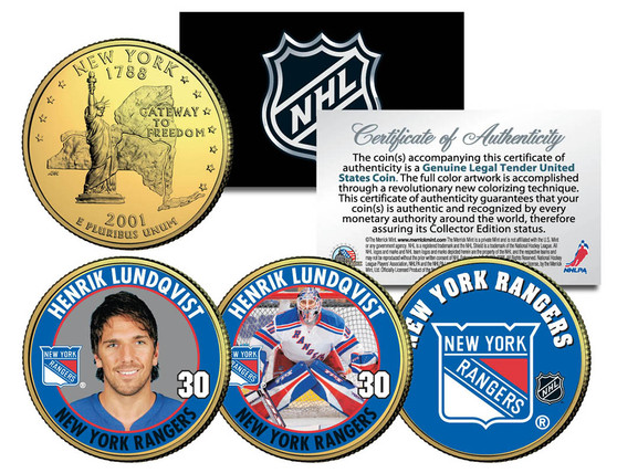 Lundqvist 3 Coin 24K Gold NY State Quarter Set