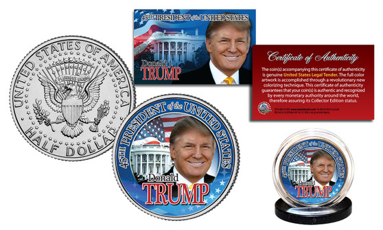 Donald Trump 45th President JFK Half Dollar