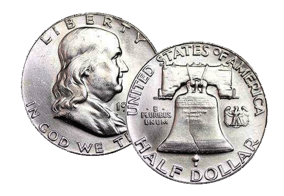 Uncirculated Benjamin Franklin Silver Half Dollar