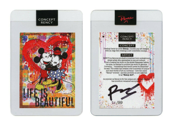 Rency Trading Card - Mickey Minnie Life Is Beautiful DIAMOND DUST LTD of 99