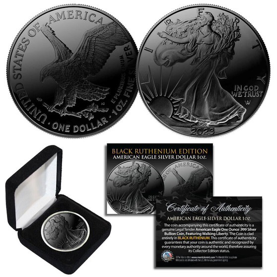 2023 Black Ruthenium Plated 1 Oz. U.S. Silver Eagle