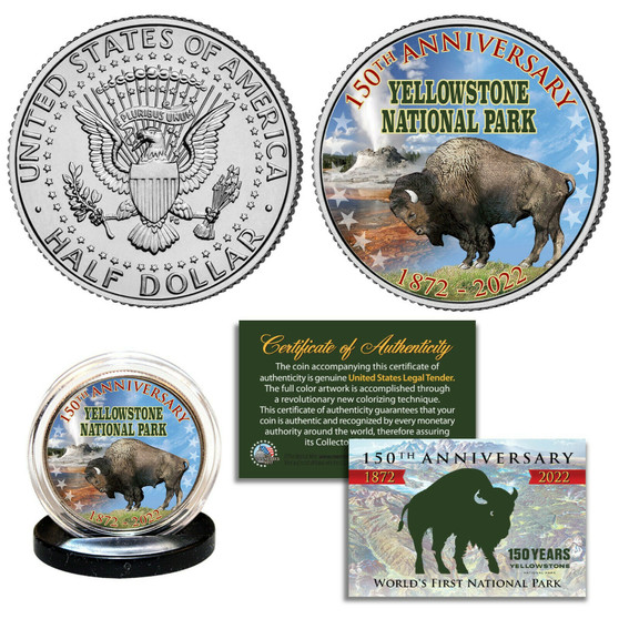 Yellowstone National Park 150th Anniversary 1872-2022 JFK Half Dollar