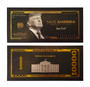 Set of 2 Black Gold Foil Donald Trump $10,000 Bills - Save America