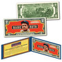 BABE RUTH 1948 Leaf #3 NY Yankees iconic Card Art on Genuine $2 U.S. Bill