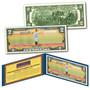 BABE RUTH 1933 Goudey #144 (Batting) Yankees iconic Card Art on Genuine $2 Bill