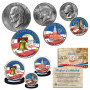 1776–2026 America 250th Anniversary 3 Coin Set JFK IKE QTR Bicentennial Edition