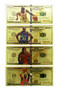 Michael Jordan Set of 4 Gold Bills