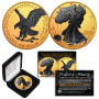 2026 1 Oz. Silver $1 BLACK EAGLE Ruthenium EDITION 24K Gold Gilded U.S. Coin with Box