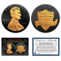2025 U.S. Penny Cent Uncirculated Black Ruthenium with 24K Gold Plated FINAL ISSUE