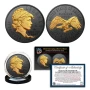 2026-D Emerging Liberty Dime BU Coin America 250 Black Ruthenium with 24K Gold Highlights