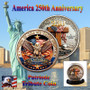 America 250 1 Oz. Tribute Coin - Honoring Veterans & Cross