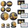 2026-D Enduring + Emerging + Jefferson 3 Coin Set BLACK RUTHENIUM & 24K GOLD Highlights