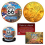 ROUTE 66 100th Anniversary 1926-2026 Colorized 24K Gold Plated $1 IKE Dollar Coin