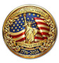 America 250 1 Oz. Tribute Coin - Golden Liberty & Flag