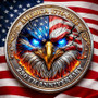 America 250 1 Oz. Tribute Coin - Patriotic Fire Eagle Reverse