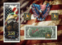 America 250 Bald Eagle Colorized & Liberty Signed $2 Bill