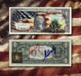Raising The Flag Colorized & TRIPLE Liberty Signed Star $1 Note LTD of 250